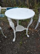 A B.GOODALL OF BURTON CAST IRON 'BRITANNIA' PUB TABLE 60cm in diameter Condition Report:One side