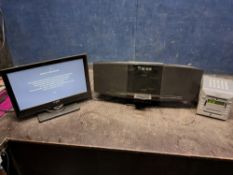 A PHILIPS DCM292 MICRO HI FI, a Luxor 19in TV (both PAT pass and working) and a Bush Hi Fi (CD