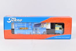 A BOXED TEKNO 1:50 SCALE COLLECTABLE MODEL TRUCK, Scania Streamline D-Tec Flexitrailer Dangerman