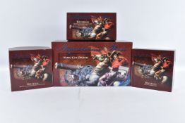 FOUR BOXED BRITAINS NAPOLEONIC WARS SETS, Hougoumont North Gate Diorama set complete with the Osprey