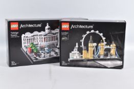 TWO BOXED AND SEALED LEGO ARCHITECTURE SETS, to include a Lego Architecture Trafalgar Square