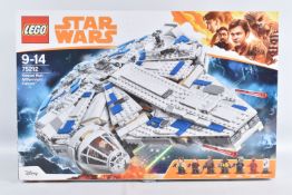 A BOXED AND SEALED STAR WARS KESSEL RUN MILLENNIUM FALCON, ref 75212 set is sealed in original