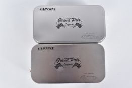 TWO CARTRIX GRAND PRIX LEGENDS SLOT CAR MODEL VEHICLES, a 1958 Harry Schell number 8 BRM P25