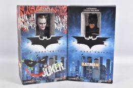 TWO SEALED BOXED 2008 HOT TOYS 1:4 SCALE THE DARK NIGHT COLLECTABLE BUSTS, to include Batman and the