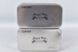 TWO CARTRIX GRAND PRIX LEGENDS SLOT CAR MODEL VEHICLES, a 1956 Andre Pilette number 20 Lancia-