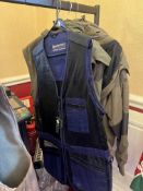 A SELECTION OF CLOTHING FOR HUNTING AND OUTDOOR PERSUITS, to include a Deerhunter blue and black