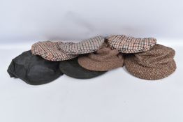 A QUANTITY OF FLAT CAPS AND DEERSTALKER HATS MADE BY BARBOUR, Barbour hats are tweed like