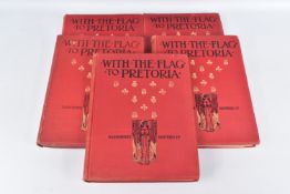 FIVE HARDBACK BOOKS, to include volumes 1 & 2 of 'With the Flag to Pretoria' by H.W. Wilson, the