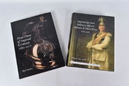 TWO BOOKS RELATING TO IMPERIAL GERMAN HELMETS AND HEADRESS, the titles are 'Headress of Imperial