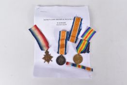 A WWI 1914 STAR CASUALTY TRIO OF MEDALS, they are all correctly impressed to 9534 CPL/L-CPL F.