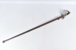 A FRENCH M1882 OFFICER'S SWORD WITH SCABBARD, the blade has faint markings, but they are not