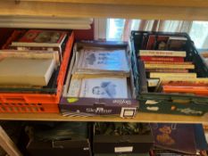 THREE TRAYS OF VINTAGE AND MODERN BOOKS RELATING TO THE BOER WARS, ZULU WARS AND OTHER WARS OF THE