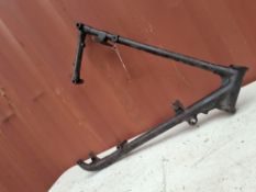 A 1950s BRITISH MOTORCYCLE FRAME, front frame only, possibly for a BSA B31, frame No. is slightly