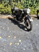 A 1940'S SCOTT FLYING SQUIRREL MOTORCYCLE IN TRUE BARN FIND CONDITION with a Scott twin cylinder