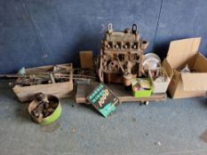 A MORRIS MINOR 950cc ENGINE badged 9M-U-H-110607 (as seen but engine turns) and two boxes of