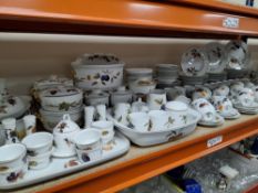 A LARGE ROYAL WORCESTER DINNER SERVICE MADE UP OF 'EVESHAM' PATTERN AND OTHER 'EVESHAM' LIKE