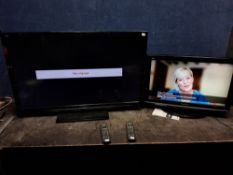 A PANASONIC TX-L42E3B 42in TV with remote and a TX-L26X10B 26in TV with remote (both PAT pass and