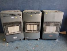 THREE PORTABLE GAS HEATERS, by The Right Choice, Glowwarm and Mansion, all untested and buyers risk