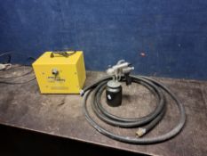 AN APOLLO PRO-SPRAY 1500-3s HVLP SPRAYING SYSTEM with compressor, pipework and spray gun (PAT pass