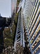 AN ALUMINIUM DOUBLE EXTENSION LADDER with 13 rungs to each 340cm section, a Jobeze and another