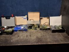 A COLLECTION OF PEUGEOT POWER TOOLS including two drills, a heat gun, an electric planer, and a