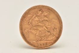A VICTORIAN FULL GOLD SOVEREIGN, dated 1889, approximate diameter 22.0mm, approximate gross weight