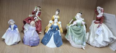 EIGHT ROYAL DOULTON FIGURINES, comprising Alice: Lady of the Year 1999 HN4003, limited edition