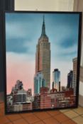 NICK HANCOCK (BRITISH CONTEMPORARY) 'EMPIRE STATE BUILDING', a pixelated photographic print of the