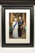 JOHN SWANNELL (BRITISH 1946), 'HER MAJESTY QUEEN ELIZABETH AND HRH PRINCE PHILIP', a limited