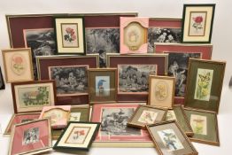 J. & J. CASH LTD, COVENTRY: FORTY FIVE WOVEN SILK PICTURES, of different sizes, all framed and