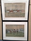 WILLIAM VERNER LONGE (1857-1924) 'THE STEWARDS CUP, GOODWOOD 1921', a depiction of the race finish