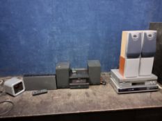 A SONY CMT-BX70DBi STEREO with matching speakers and remote, a Sony CMT-X3CD hi-fi with remote, (