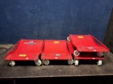 FOUR CLARKE AWD1 WHEELED CAR SKATES Condition Report:LOOK TO HAVE HAD VERY LITTLE USE