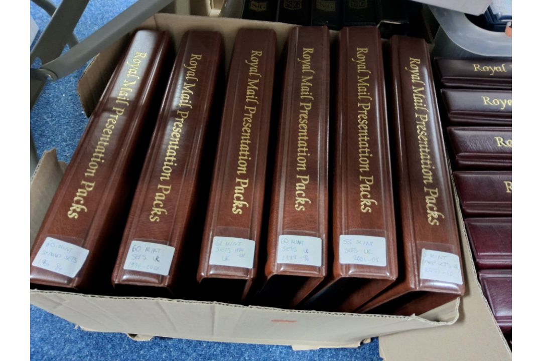 10 BOXES OF STAMPS BEING GB FROM 1960S TO EARLY 2020S. We note fdcs ...