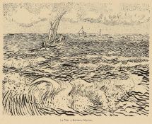 Vincent van Gogh - 1911 - First Edition - 'SEA WITH SAILING BOATS - AT SAINTES-MARIES'