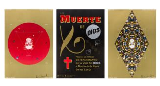 Damien Hirst,  British b.1965-  La Muerte de Dios, 2006;  four offset lithographs for Galleria ...
