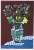 David Hockney OM CH RA,  British b.1937-  Flowers On The Table Edge, 25th March 2021;  iPad pai...