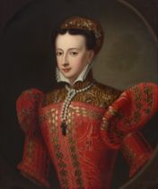 Manner of Federico Zuccaro,  18th century-  Portrait of a lady, traditionally identified as Mary...