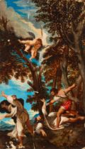 Follower of Tiziano Vecellio, called Titian,  Italian c.1485/90-1576-  The Assassination of St P...