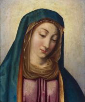 After Scipione Pulzone, called il Gaetano,  Italian 1544-1598-  Madonna in prayer;  oil on copp...