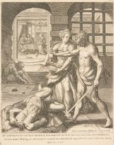 Jan Sadeler the Elder, after Maarten de Vos,  Flemish 1550-1600, and Flemish 1532-1603-  The beh...