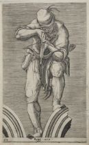 Cherubino Alberti, after Lelio Orsi,  Italian 1553-1615, and Italian 1508/11-1587-  A man shooti...