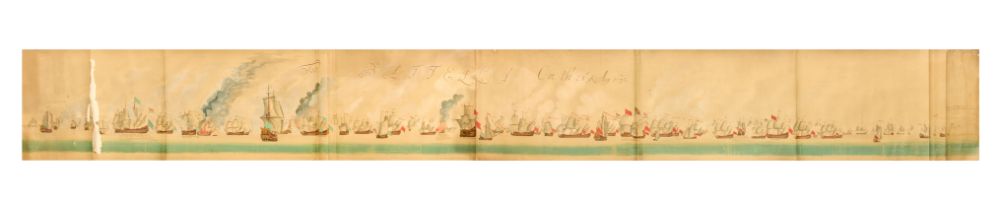 After Willem van de Velde the Younger,  Dutch 19th century-  'The BATTELLS One the 28th of May 1...