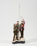 'The Raising of the Union Flag by 'C' Company of 40 Commando Royal Marines, San Carlos, Falkland ...