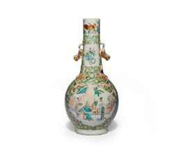 A Chinese famille rose bottle vase