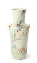 A Chinese 'qianjiang cai' twin-handled vase by Wang Shaowei (active 1862 - 1908) Late Qing dynas...