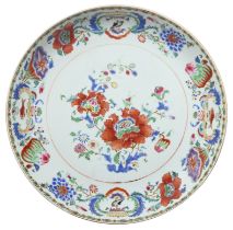A Chinese export famille rose 'Madame de Pompadour' pattern plate Qing dynasty, Qianlong period ...