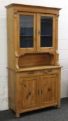 A 19th century Continental pine dresser. 102.5 cm wide x 198 cm high.