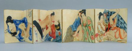 A Chinese book of erotica. 11 cm wide.