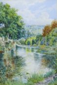 J S MACKAY, 'Country River Scene, watercolour, signed and dated 1926, framed and glazed. 51.